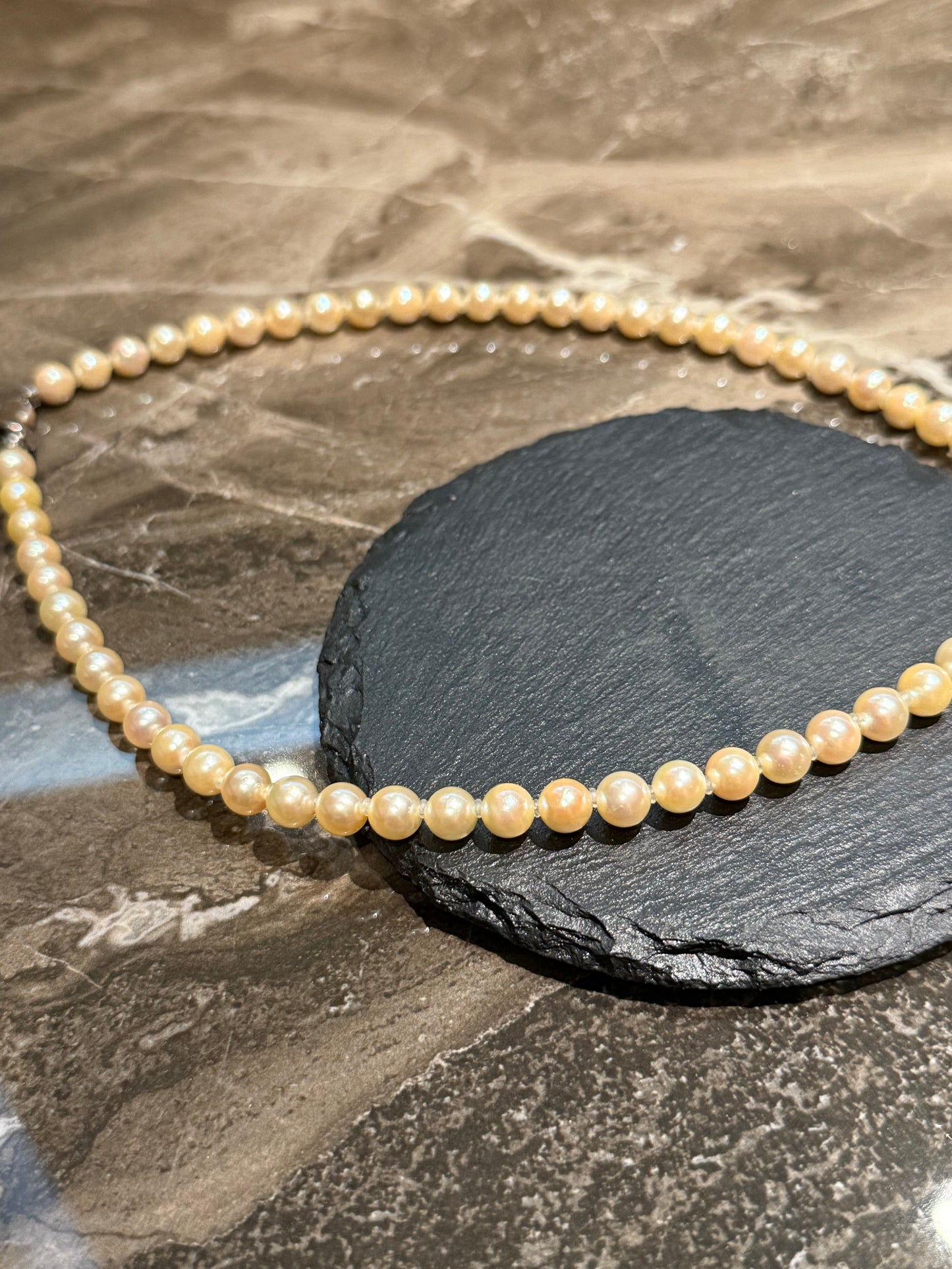 Top Lustre South Sea Golden Akoya Pearl Necklace