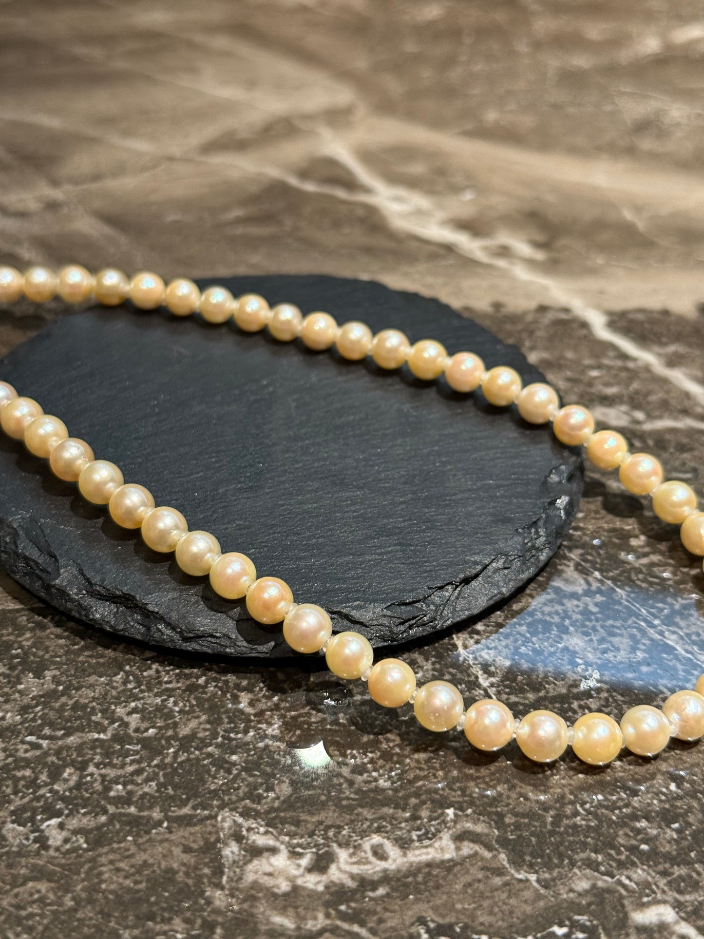 Top Lustre South Sea Golden Akoya Pearl Necklace