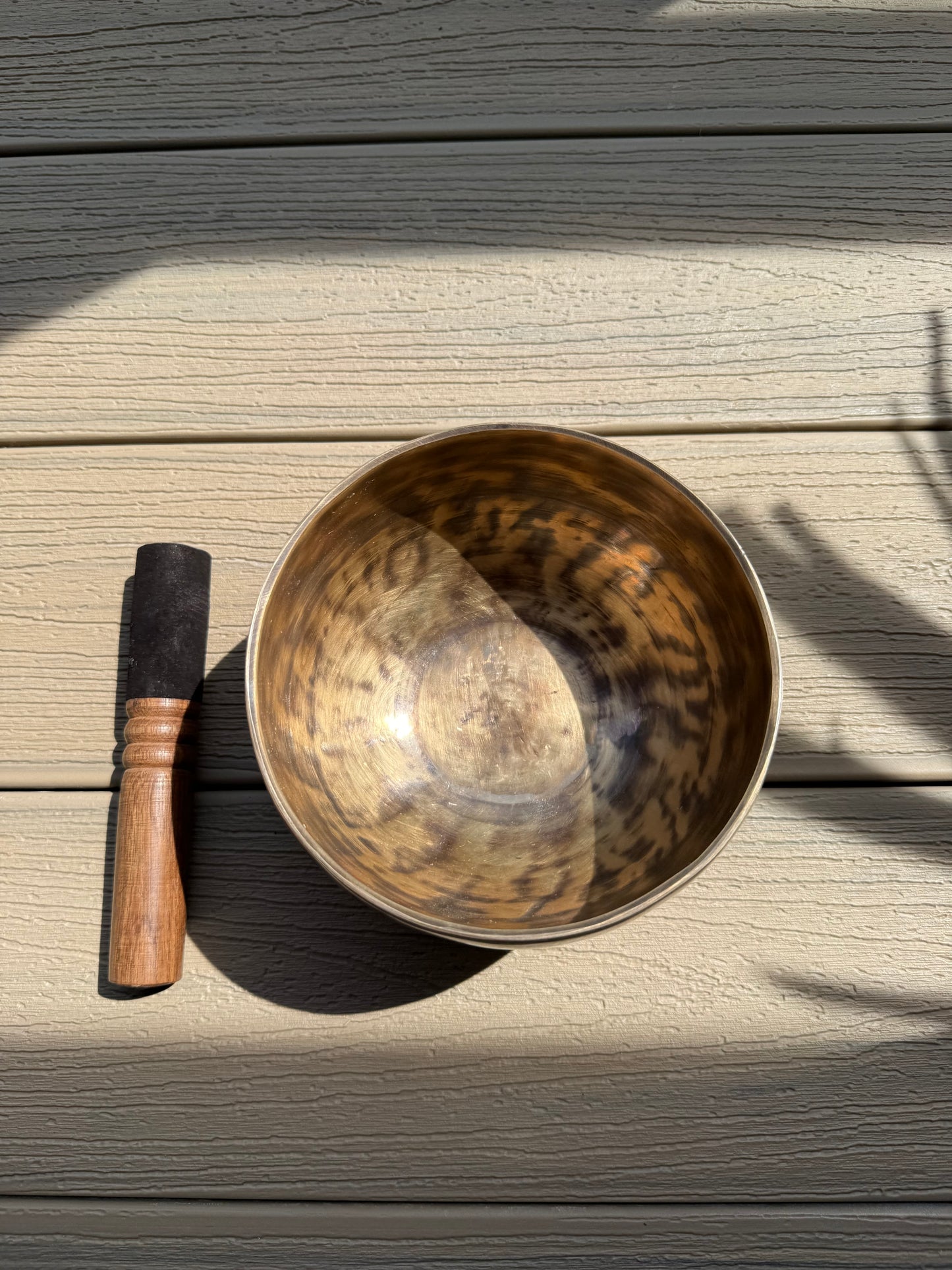 15cm Full Moon Mantra Handmade Singing Bowl