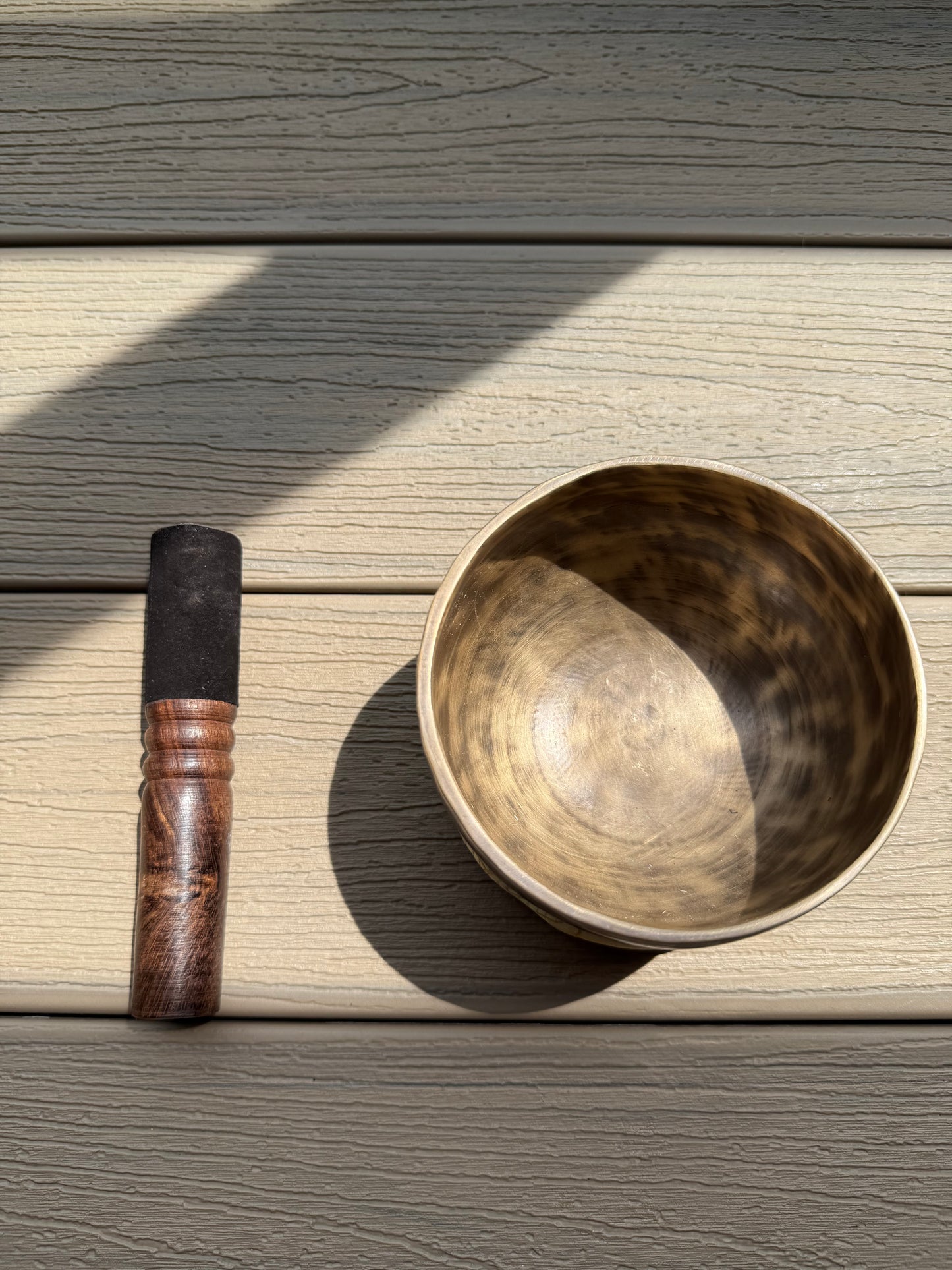 10cm Full Moon Mantra Handmade Singing Bowl